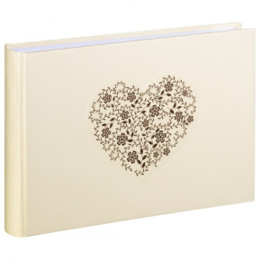 Hama fotóalbum, 10x15 cm, 20db, ekrü, szív motívum, Anzio
