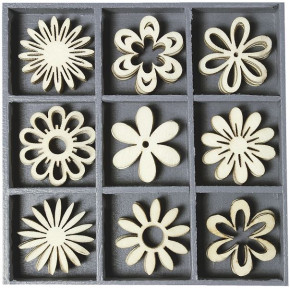 Baier fadekoráció, virágok, 45db/szett