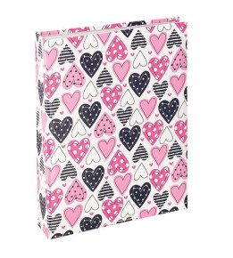 Hama fotóalbum, 10x15 cm, 200db, rózsaszín szívek, Olivie