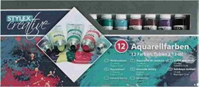 Stylex akvarellfesték készlet, 12dbx12ml /6