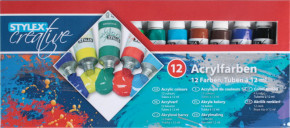 Stylex acrylfesték készlet, 12dbx12ml /6