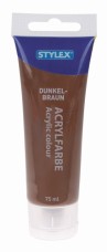 Stylex acrylfesték 75ml, sötétbarna /6