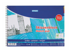 Stylex vázlattömb A4, 25 lap, 135g/nm, spirálos /6