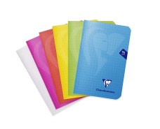 CLF füzet (A4, 40 lap, négyzethálós) PP borítású, 6-féle szín