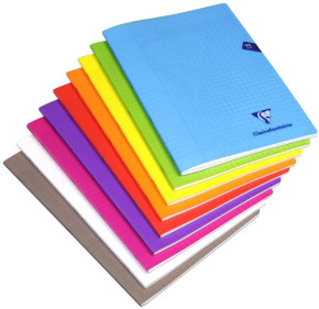 CLF füzet, A4, 40 lap, vonalas, PP borítású, 5-féle szín