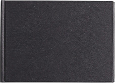 CLF vázlatkönyv (14,8x10,5 cm, 140 g/m2, 64 lap, fekvő) goldline/ fekete