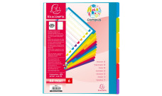 Exacompta elválasztólapok PP, A4 maxi, 6db, színes, Campus