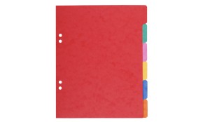 Exacompta elválasztó lap, A5, 22x17 cm, 6db/csomag