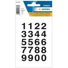 Herma matrica, fekete számok, 0-9, 2cm-es, 2lap/csomag