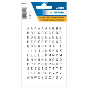 Herma matrica, fekete betűk, 5mm, 2lap/csomag