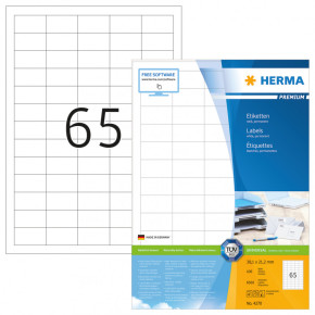 Herma etikett A4, 38,1x21,2 mm (65)