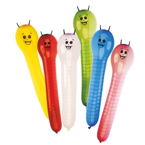 Amscan-Riethmüller lufi, hernyó alakú, 60cm, 6db/csomag