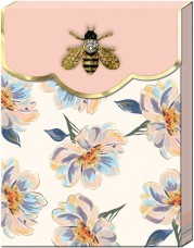 BSB Punch Studio notesz (12,5x9,5 cm, 75lap, mágneses, méh strasszal) virágok 4966P