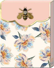 BSB Punch Studio notesz (12,5x9,5 cm, 75lap, mágneses, méh strasszal) virágok 4966P