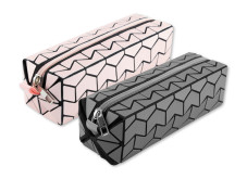 Stylex tolltartó, geometriai mintás, 2-féle, szürke, rózsaszín /6