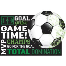 Amscan meghívó borítékkal, 8db, focis,  Goal Getter