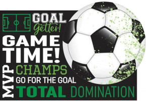 Amscan meghívó borítékkal, 8db, focis,  Goal Getter