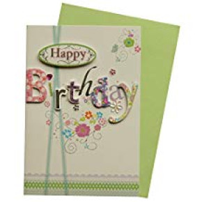 BSB képeslap Happy Birthday feliratos (3D) (állvány)