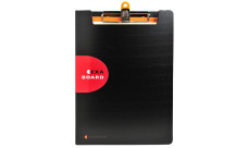 Exacompta Exactive felírótábla, A4, tolltartóval, PP, újrahasznosított, fekete