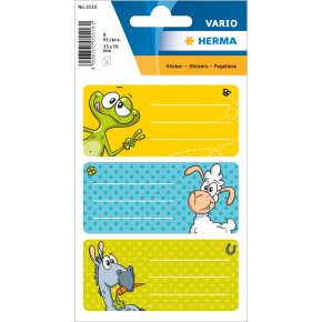 Herma füzetcímke, vicces állatok, 3lap/csomag