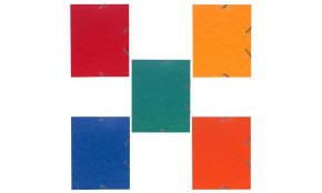 Exacompta gumis mappa, A5, 400g, 5-színben