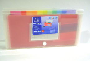 Exacompta irattasak patentos, 7-részes, PP, (26x14cm) Crystal