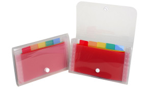 Exacompta irattasak patentos, 6-részes, PP, (18x11cm)