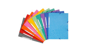 Exacompta gumis mappa, batikolt, A4, 400g, 10 élénk szín