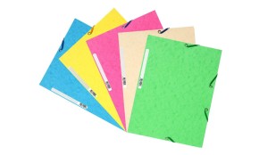 Exacompta gumis mappa, batikolt, A4, 400g, 5 pasztell szín