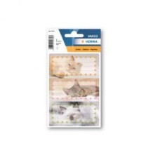 Herma füzetcímke, cicás, glitteres, 2lap/csomag