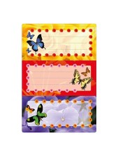 Herma füzetcímke, pillangós, glitteres, 2lap/csomag