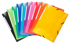 Exacompta gumis mappa, A4, maxi, 425g, fényes, 10-féle szín