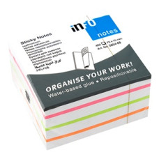 Info Notes önt.jegyzettömb, 75x75mm, 450lap, fehér mix /12