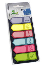 Info Notes önt.jelölőnyíl, piktogrammal, 18x55mm, 6x25db, 6-féle szín /12
