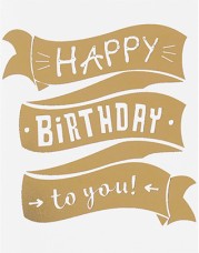 BSB ajándékkísérő (6,5x8 cm), Happy Birthday to you (állvány)