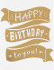 BSB ajándékkísérő (6,5x8 cm), Happy Birthday to you (állvány)