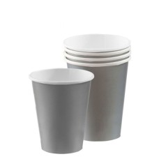 Amscan papírpohár (8db, 266ml) ezüst