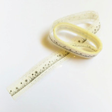 Ursus öntapadós csipkés papírbordűr (21mmx2m) fekete-fehér rét