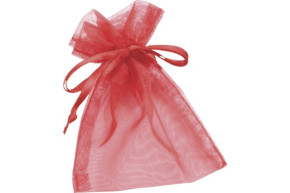 Baier Knorr organza tasak 13x10 cm, piros