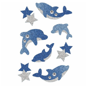 Herma matrica, delfinek, gyémánt glitteres