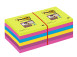 3M Post-it Super Sticky jegyzettömb 76x76 mm, 90 lap, neon vegyes színek, 7100041729/144