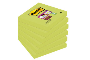 3M Post-it Super Sticky jegyzettömb 76×76 mm, 90 lap, élénk limezöld, 7100041907 /12