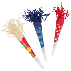 Amscan-Riethmüller mini trombita, 22cm, 3db/csomag, több-féle minta,