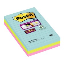 3M Post-it Super Sticky jegyzettömb 101×101 mm, 3x70 lap, 3-színű, 7100234643 /24