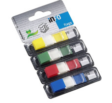 Info Notes önt. Z-jelölőcímke, 12,5x43mm, 4x12db, 4-féle szín, bliszteres /12