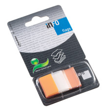 Info Notes önt. Z-jelölőcímke, 25x43mm, 50db, narancs, bliszteres /24