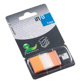 Info Notes önt. Z-jelölőcímke, 25x43mm, 50db, narancs, bliszteres /24