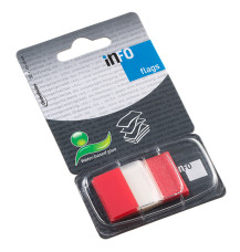 Info Notes önt. Z-jelölőcímke, 25x43mm, 50db, piros, bliszteres /24