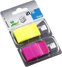Info Notes önt. Z-jelölőcímke, 25x43mm, 2x50db, sárga, pink, bliszteres/24