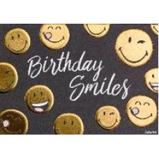 BSB Black&Gold képeslap, arany smile, Birthday Smiles (állvány)